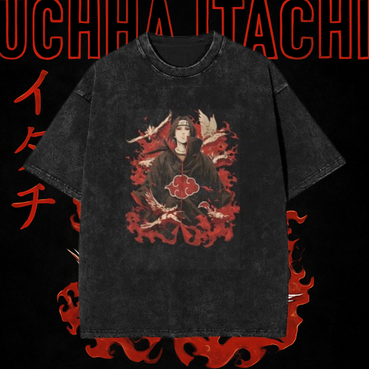 Itachi Raven Flame Tee – Shinobi Supply